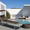 Professionele aluminium ligbedden voor strand tuin en zwembad 4 stuks Santorini 