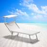4 Bains de soleil professionnels transats de plage aluminium Italia Vente