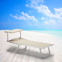 Bain de soleil professionnels lits de plage transats aluminium Italia 4 pièces