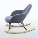 Chaise à bascule en velours au design moderne Eiffel Rocking Achat