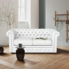 Canapé 2 places en similicuir Capitonné Design Chesterfield Prix