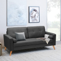 Canapé 3 Places Design Moderne Style Scandinave en Tissu Acquamarina Modèle