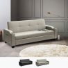 Canapé convertible 2 places clic-clac inclinable en similicuir Ambra Promotion