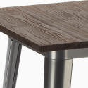 table haute 60x60 de cuisine pour tabourets en métal et bois welded Caractéristiques