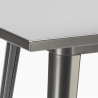 table haute industrielle 60x60 de bar pour tabourets acier et métal nut Dimensions