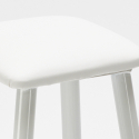 Tabouret de bar industriel en métal avec coussin en similicuir Achat