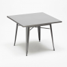 table industrielle 80x80 de bar et restaurant en acier de style dynamite Catalogue