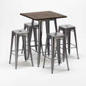 table haute + 4 tabourets en métal style industriel williamsburg Offre