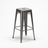 table haute 60×60 + 4 tabourets de bar style industriel kips bay 