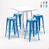 table haute + 4 tabourets design industriel de bars union square Choix