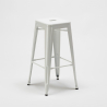 table haute + 4 tabourets en métal style industriel new york 