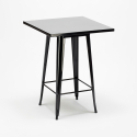 table haute + 4 tabourets en métal style industriel new york 