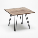vierkante tafel en stoelen set van industrieel metaal en hout-stijl bay bridge 