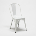 table carrée + 4 chaises en métal au style industriel flushing 