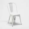 Set met vierkante tafel en 4 metalen stoelen in industriële stijl Soho 
