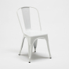 vierkante tafel en industriële metalen stoelen in Lix-stijl soho 