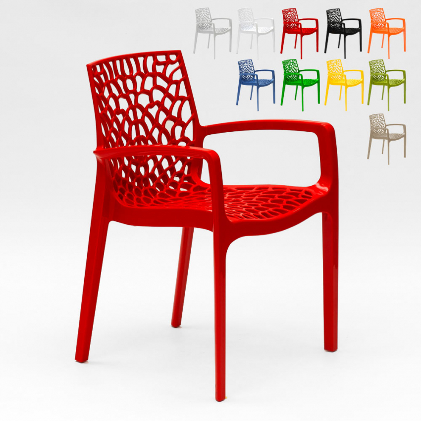 Polypropyleen stoelen armleuningen tuin cafès Grand Soleil Gruvyer Arm Polypropyleen stoelen armleuningen tuin cafès Grand Soleil Gruvyer Arm