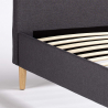 Scandinavisch Frans bed van stof en hout 120x190 cm Friborg Kortingen