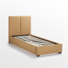 Eenpersoons bed van stof met lattenbodem 80x190 cm Montreux Twin Afmetingen