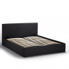 Lit double  160x190 avec sommier à lattes et coffre de rangement Basel King 