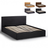 Lit double  160x190 avec sommier à lattes et coffre de rangement Basel King 