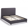 Lit une place et demi 120x190 en tissu avec sommier à lattes Zurich Remises