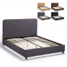 Lit une place et demi 120x190 en tissu avec sommier à lattes Zurich Vente