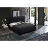 Lit une place et demi 120x190 en tissu avec sommier à lattes Zurich 