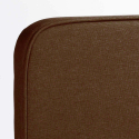 Lit double 160x190 en tissu avec sommier à lattes Zurich King 