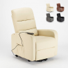 Fauteuil relax électrique inclinable avec releveur en similicuir Elizabeth Design 