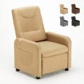 Stoffen relaxstoel met voetsteun Anna Aanbieding