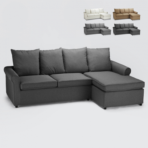 Canapé-lit d'angle 2 places avec revêtement amovible Lapislazzuli Plus