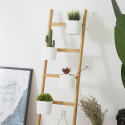 Stairway Étagère à fleurs en bois échelle 4 étapes design moderne et minimaliste Remises