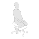 Chaise orthopédique et ergonomique tabouret suédois en tissu et en métal Balancesteel Lux 