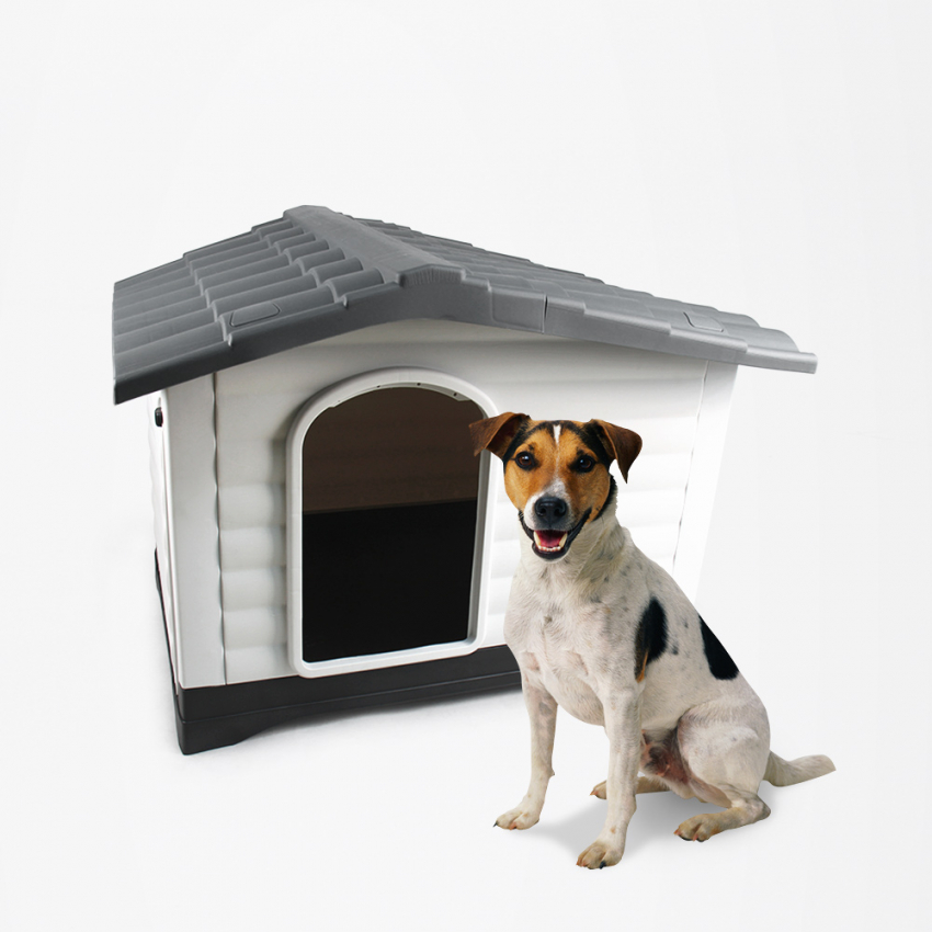 Kunststof hondenhok voor kleine honden met plateau Lola Aanbieding