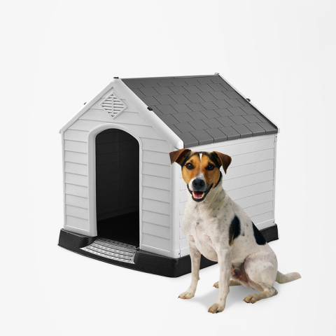 Kennelhuis voor kleine honden in plastic tuin Coco