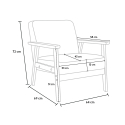Scandinavische vintage design fauteuil met armleuningen Uteplass 