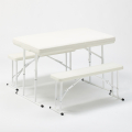 Opvouwbare biertafel set tafel en banken van kunststof 113x68x74 cm Picnic Aanbieding