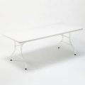 Table pliante en plastique 200x90 cm pour jardin et camping Dolomiti Promotion