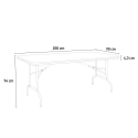 Table pliante en plastique 200x90 cm pour jardin et camping Dolomiti Catalogue