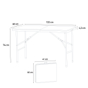 Opvouwbare rechthoekige tuin- en campingtafel 122x60 cm Pelvoux Kortingen