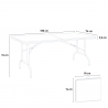 Opvouwbare rechthoekige tuin- en campingtafel 180x74 cm Zugspitze Voorraad