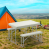 Opvouwbare biertafel set tafel en banken van kunststof 113x68x74 cm Picnic Verkoop