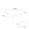 Table ronde + 4 chaises pliantes idéales pour camping et jardin Columbia Dimensions