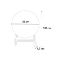 Ronde klaptafel van 80 cm voor tuin en camping Arthur 80 Kortingen