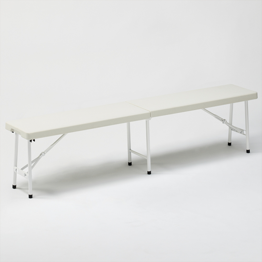 Opvouwbare kunststof bank 183x30 cm Mont Blanc Aanbieding Opvouwbare kunststof bank 183x30 cm Mont Blanc Aanbieding
