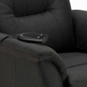 Fauteuil relax électrique inclinable en tissu avec roues et releveur Marie 