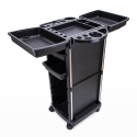 Draagbare trolley voor kappers en schoonheidsspecialisten met wielen en grote vakken Twists Kortingen