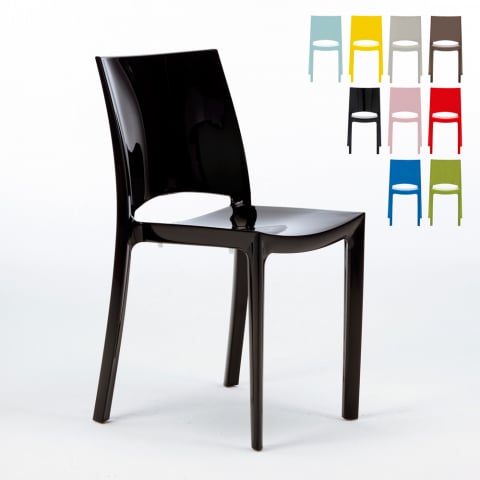 Chaises pour cuisine salle à manger bar brillante Grand Soleil Sunshine Design Moderne en Polypropylène Promotion