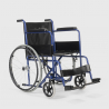 Fauteuil roulant orthopédique pliant en similicuir handicapés et personnes âgées Violet Modèle